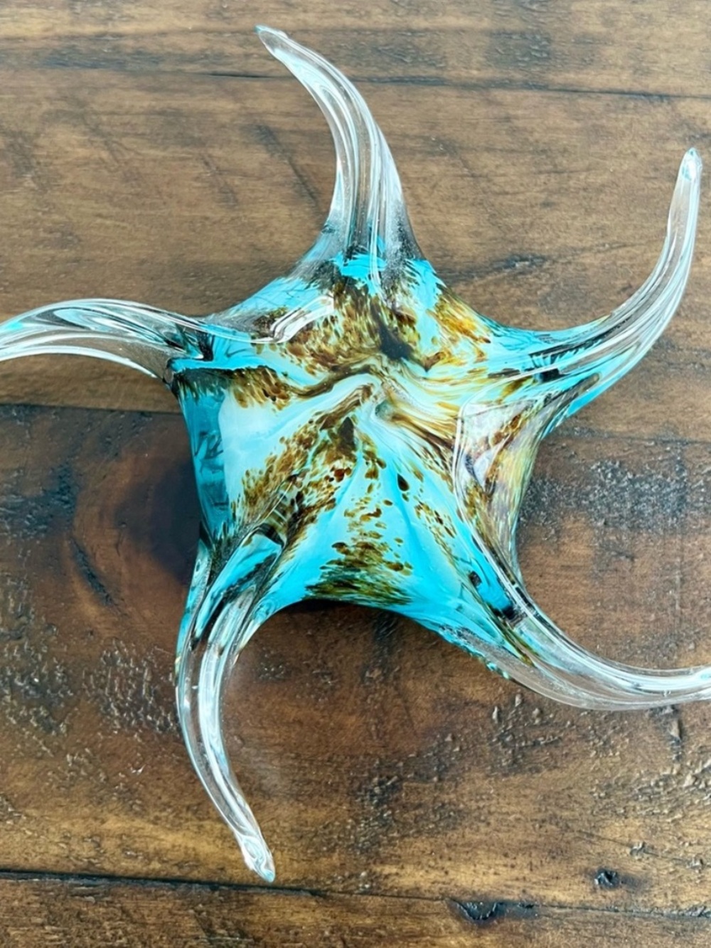 Murano Hand Blown Vintage Glass Art Figurine Paperweight Starfish